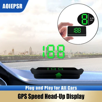 2023 Novo GPS do Carro do Head-Up Display HUD KMH Auto Velocímetro Grande Fonte Medidor de Velocidade do Carro Acessórios Automotivos em Geral