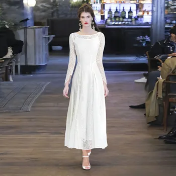 2023 outono francês novo romântico cintura da beleza do emagrecimento do manga longa luz de luxo vestido de casamento do laço vestido de mulher
