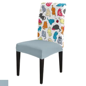 Desenhos animados do Gato Tampa da Cadeira alongamento Elástico Cadeira de Sala de Jantar Capa Elastano Caso para a Cadeira de Escritório