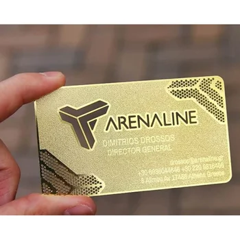 Fabricação de atacado baratos logotipo personalizado gravado em aço inoxidável de negócios NFC/213 cartão