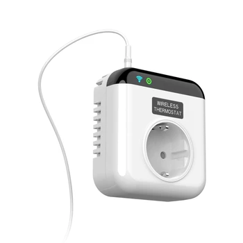 1 Pcs wi-Fi Smart Termostática bucha de Plástico Controlador de Temperatura Programável Para Smartlife Alexa Google Assistente Plug UE