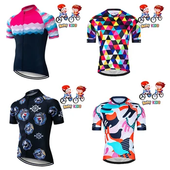 2023 Ciclismo Jersey Crianças Menino Menina de Bicicleta de Montanha, BTT Camisa de manga Curta Filhos Equipe de Estrada de Montanha em Cima de Vestuário, roupas de Verão