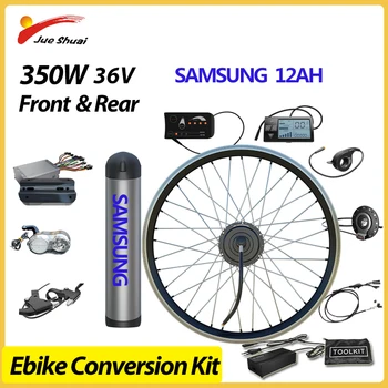 Bicicleta elétrica Kit de Conversão de 36V Kit com Bateria 12AH E Bicicleta 350W Ebike 26
