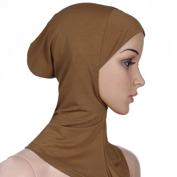 Árabe Cor Sólida Modal Em Mini-Cachecol Pronto-a-Vestir Completa Cobertura Interna da Tampa Étnica Senhora Xale Mulheres Muçulmanos Islâmicos Hijab